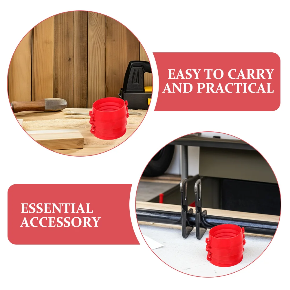 6 قطعة من البلاستيك حلقة مشبك مخروط موصل الروابط خفيفة الوزن المرور مخروط سلسلة موصلات لوقوف السيارات حاجز الأمن الحذر #3