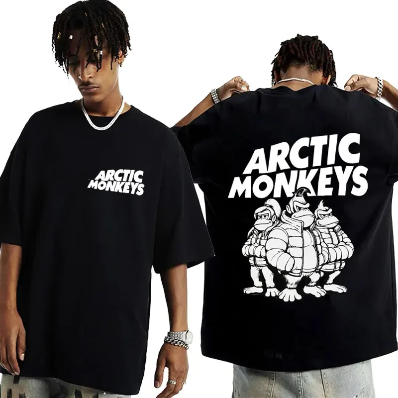 Retro Band Arctic Monkeys Graphics T Shirt Men Hip Hop Gothic Clothing T-Shirts Male Fashion Oversized Short Sleeve T-shirt Tops