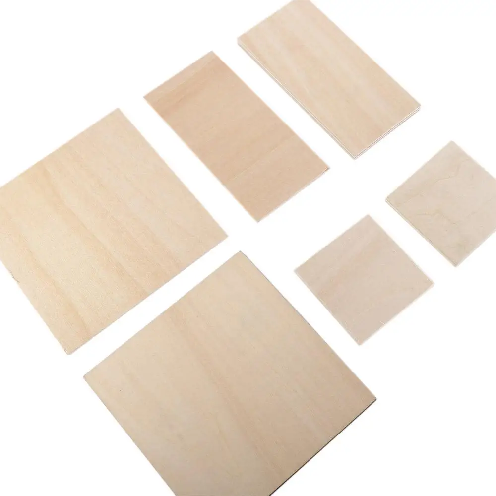 Materials DIY Wooden House Wood Board Aviation Model Layer Board Basswood Plywood Sheet Rectangle Wood Wooden Plywood Board
