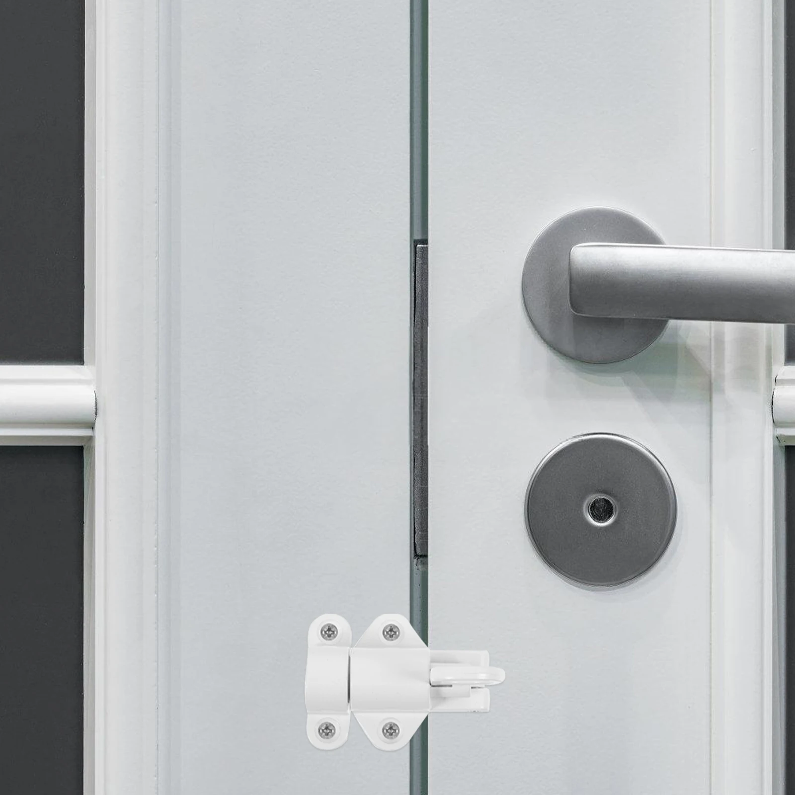 

Aluminum Alloy Pin Door Lock Bolt Level Flush Latch Sliding Barrel White High Strength Thickened Design Wooden Doors Windows