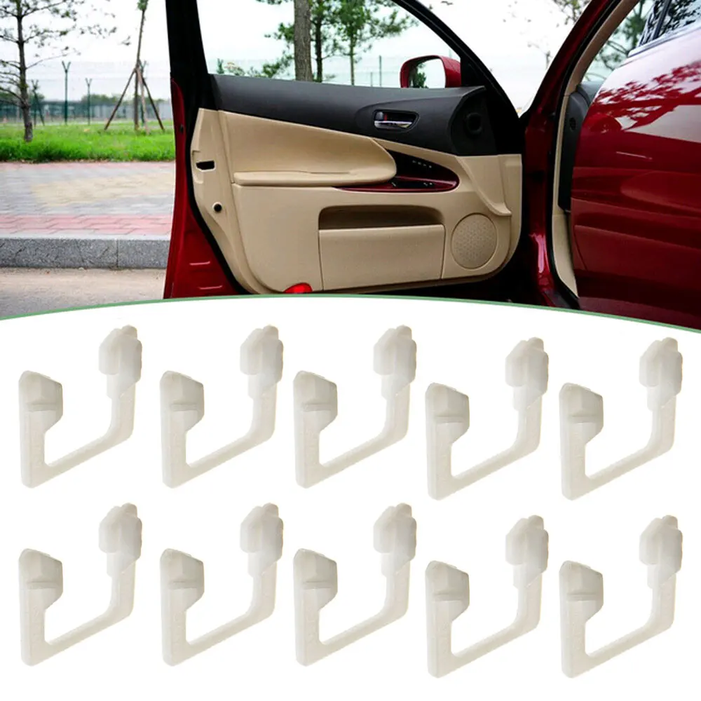 

10pcs Car Door Handle Clamp Clip Auto Replace Fastener Car Fastener Door Lock Retainer Car Interior Accessories for VW 357837242