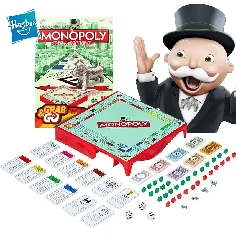 Hasbro Monopoly Property Tycoon Game Strategy Puzzle Game Travel Desktop Game Toys Collection Decoration Kids Christmas Gifts