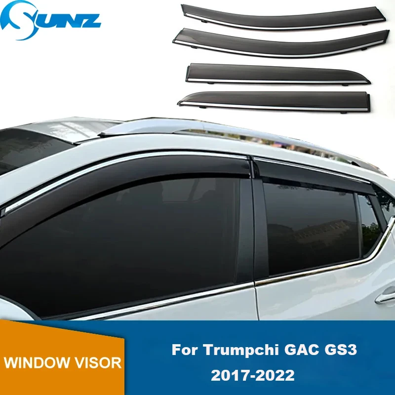 Window Visor For Trumpchi GAC GS3 2017 2018 2019 2020 2021 2022 Weathershield Vent Shade Window Sun Rain Guard Deflector