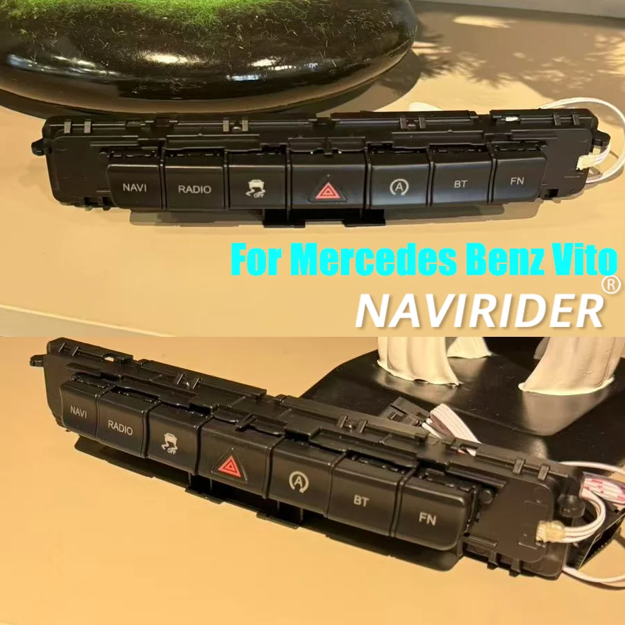 Centraal paneel met knoppen voor alarmlichten voor Mercedes Benz Vito 114 Mixto W447 2018 Radioknoppen compatibel met Android-schermen