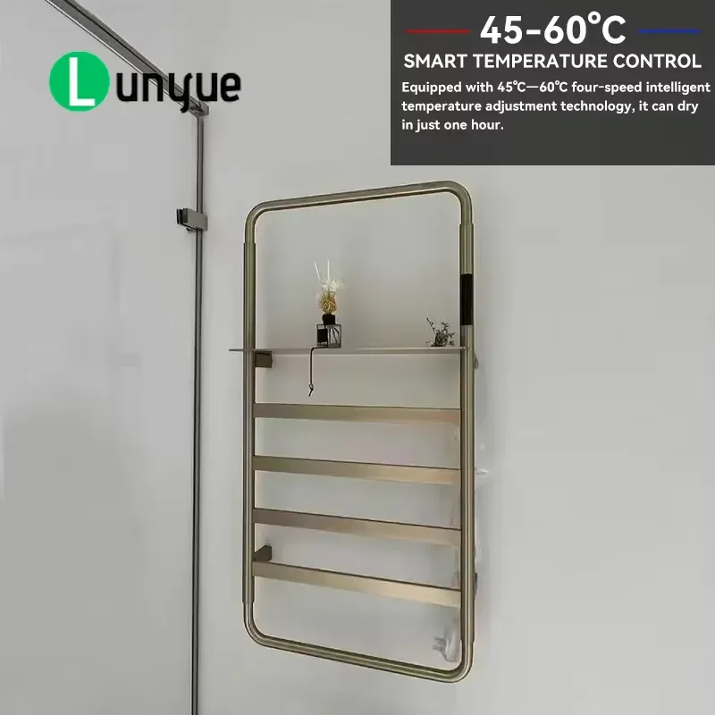 Modern Wall Mounted Electric Towel Rack Multifunctional Heating Hotel Bathroom Heater Practical Design