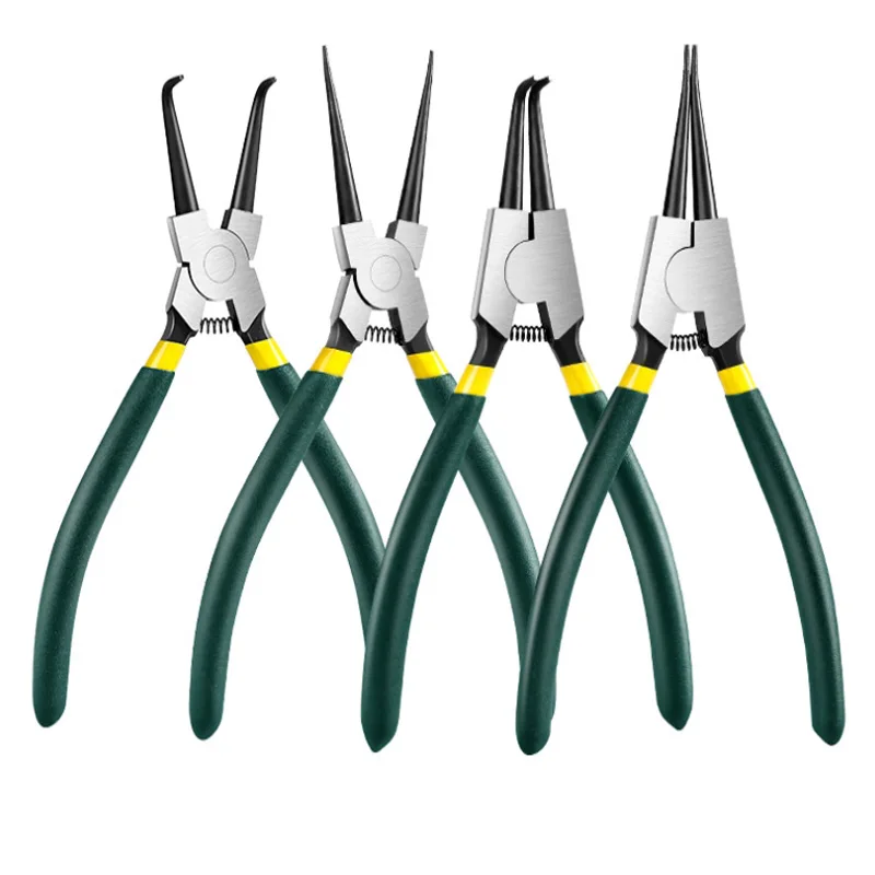 

4PCS/Set Carbon Steel Multifunctional Snap Ring Circlip Pliers Portable 7" Internal External Pliers Retaining Clips For Hand Too