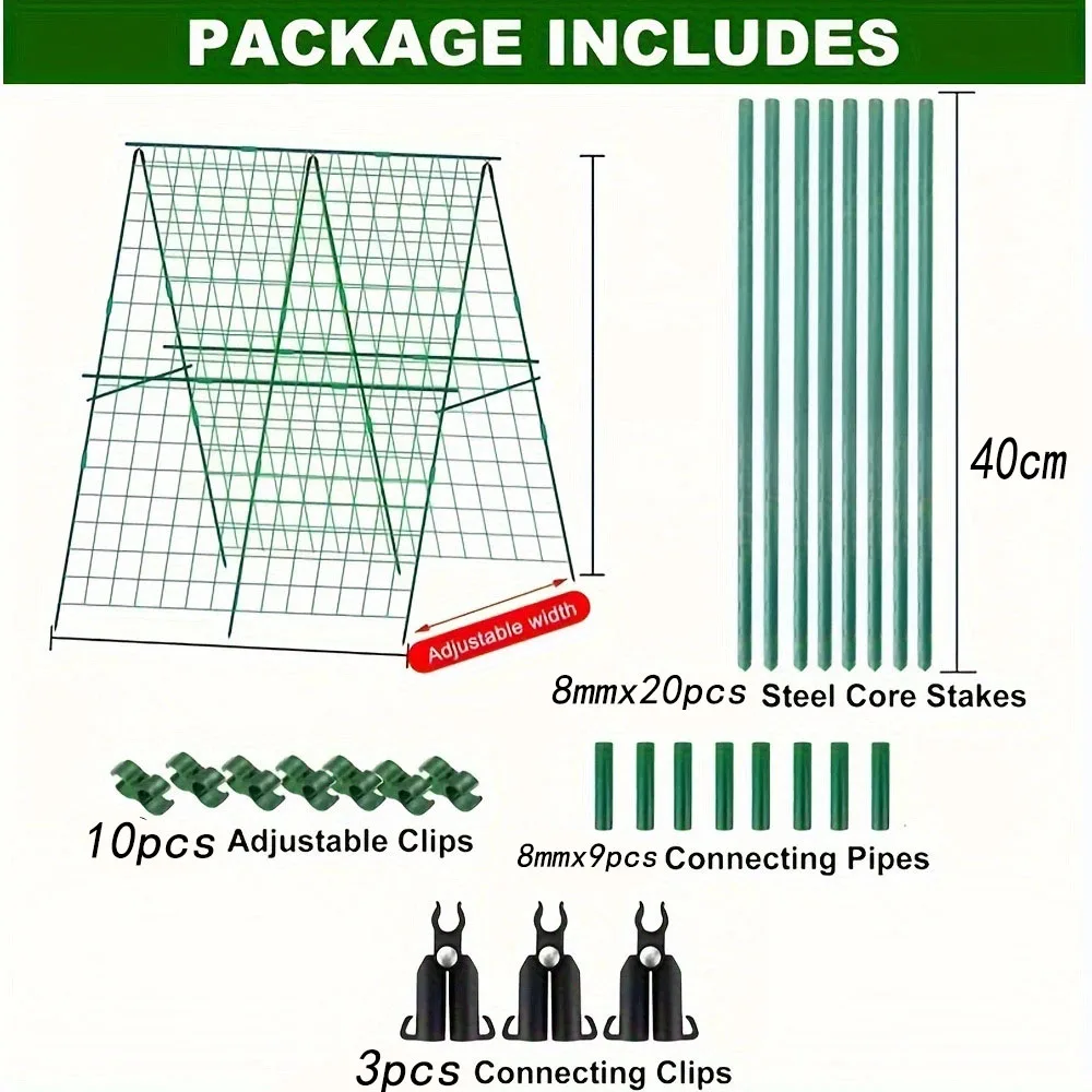 Cucumber Trellis A Frame Garden Vegetable Trellis Detachable Support Trellis Plant Climbing Frame for Climbing Plants Tomato