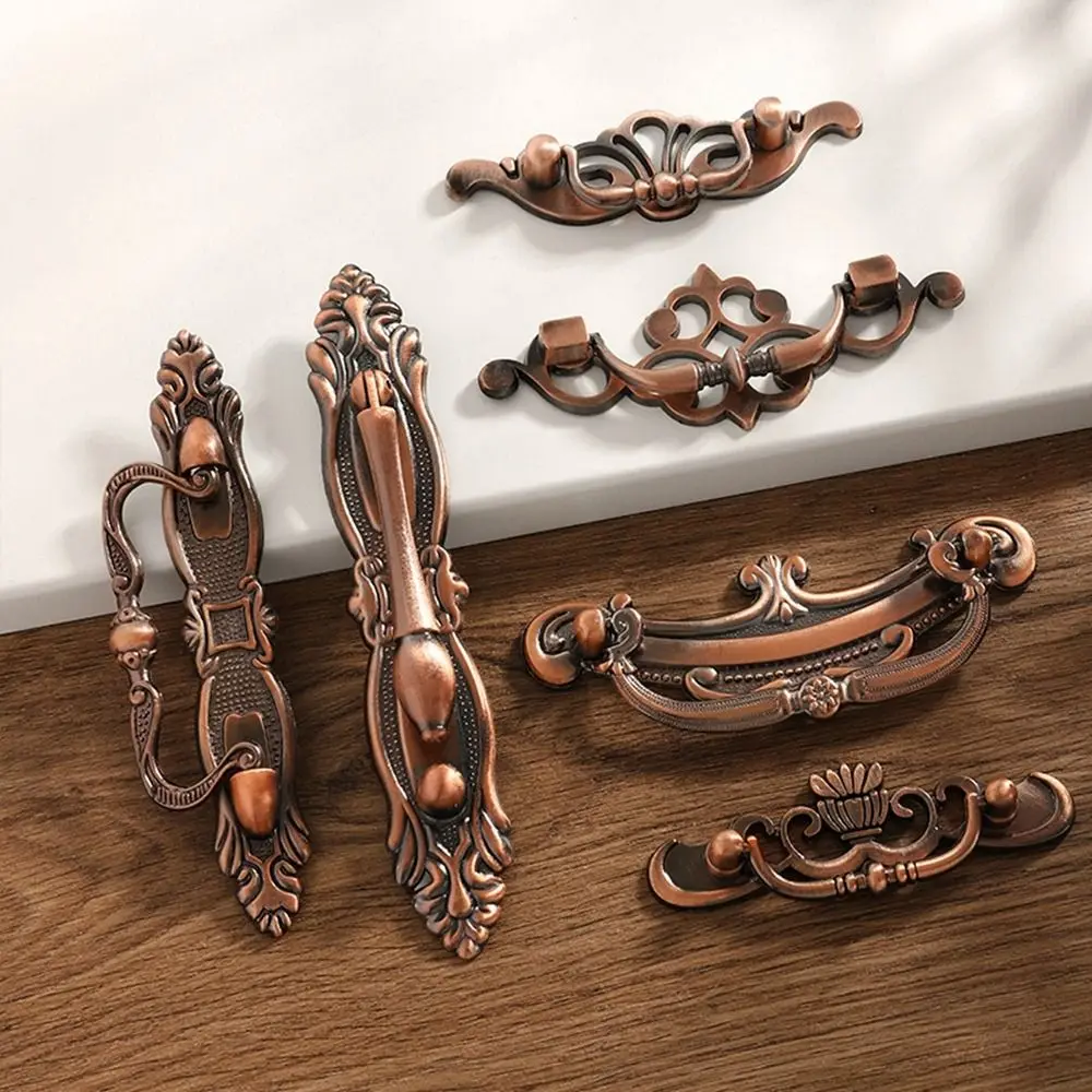 

Zinc Alloy 1Pcs Carving Retro Old-fashioned Classical for Kitchen Cupboard Furniture Handle Drawer Handle Cabinet Handle