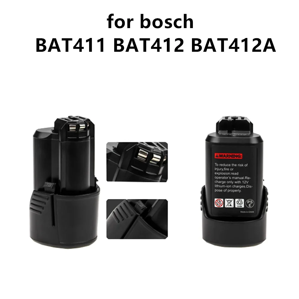 Li-ion Rechargeable Battery Pack Replace for BOSCH Cordless Electric Drill Screwdriver, 6.8Ah, 10.8V, BAT411, BAT412, BAT