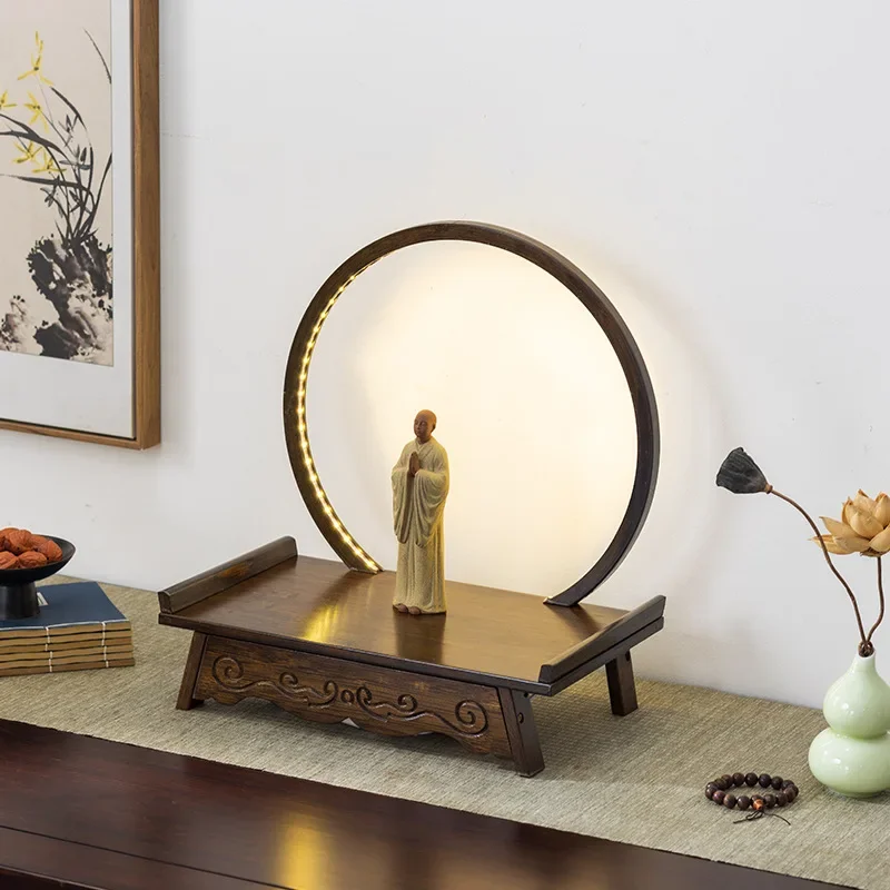 DSA God of Wealth Cabinet Shrine Offering Table Household Shrine Shrine Offering Table Buddhist Terrace Household Modern Style