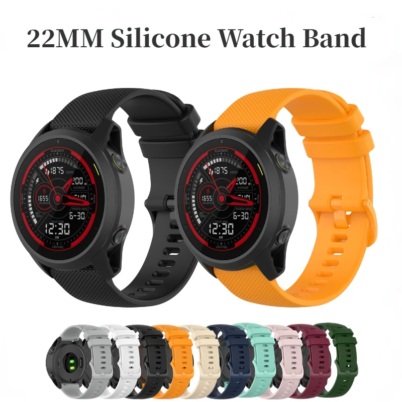 

22MM Silicone strap for Garmin Forerunner 745 Samsung Watch 46mm Huawei Watch 3/GT3 Sport Writband For Amazfit GTR/Astratos Belt