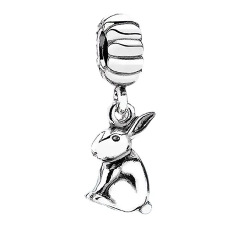 Hot Sale 12 Zodiac Animal Rabbit Monkey Charm Beads For Original 925 Sterling Silver Pandora Bracelets DIY Making Women Jewelry