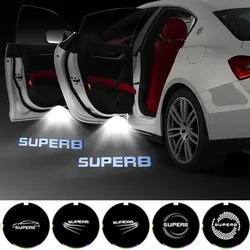 LED Door Courtesy Light For Skoda Logo Lamp Ghost Shadow Welcome Light For Skoda Superb B6 B8 3V 3T 2006-2023 Skoda Puddle Lamps