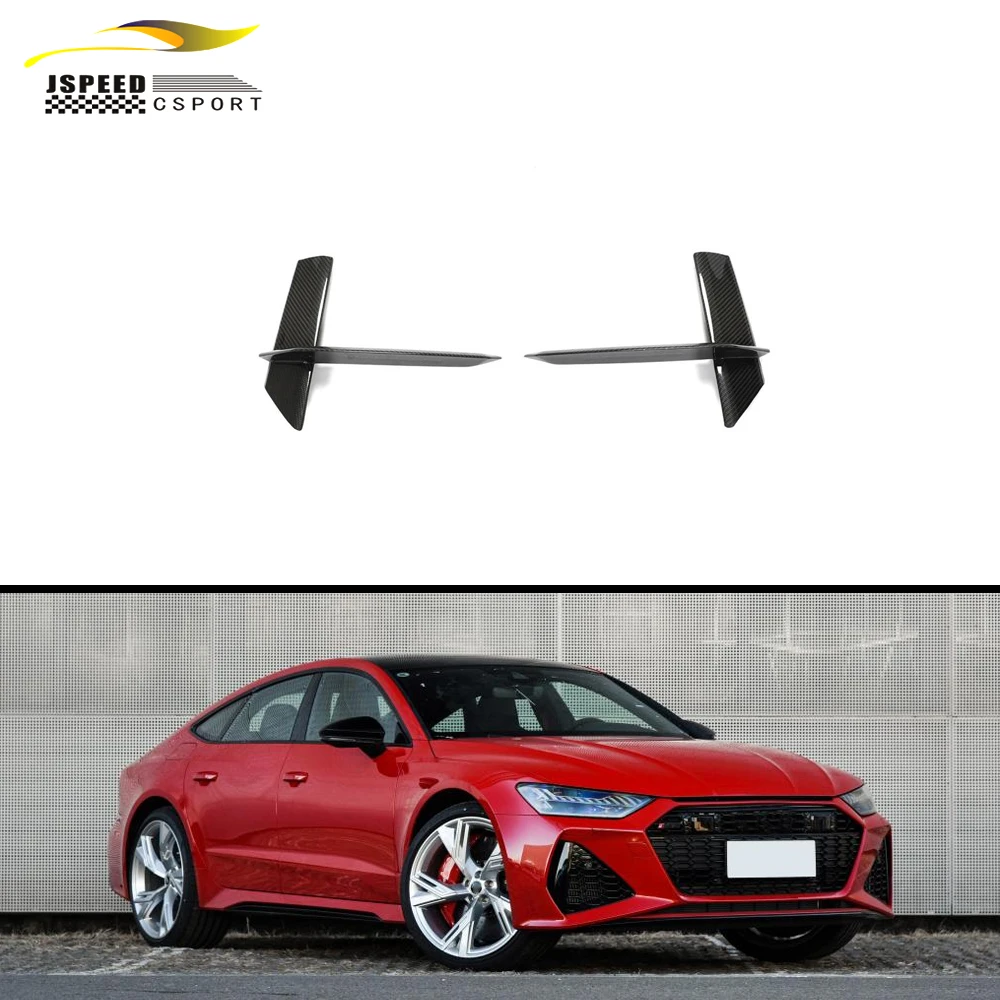

Suitable for Audi RS7 SPORTBACK hatchback 4-door 2020-2021 dry carbon fiber front bumper air vent trim