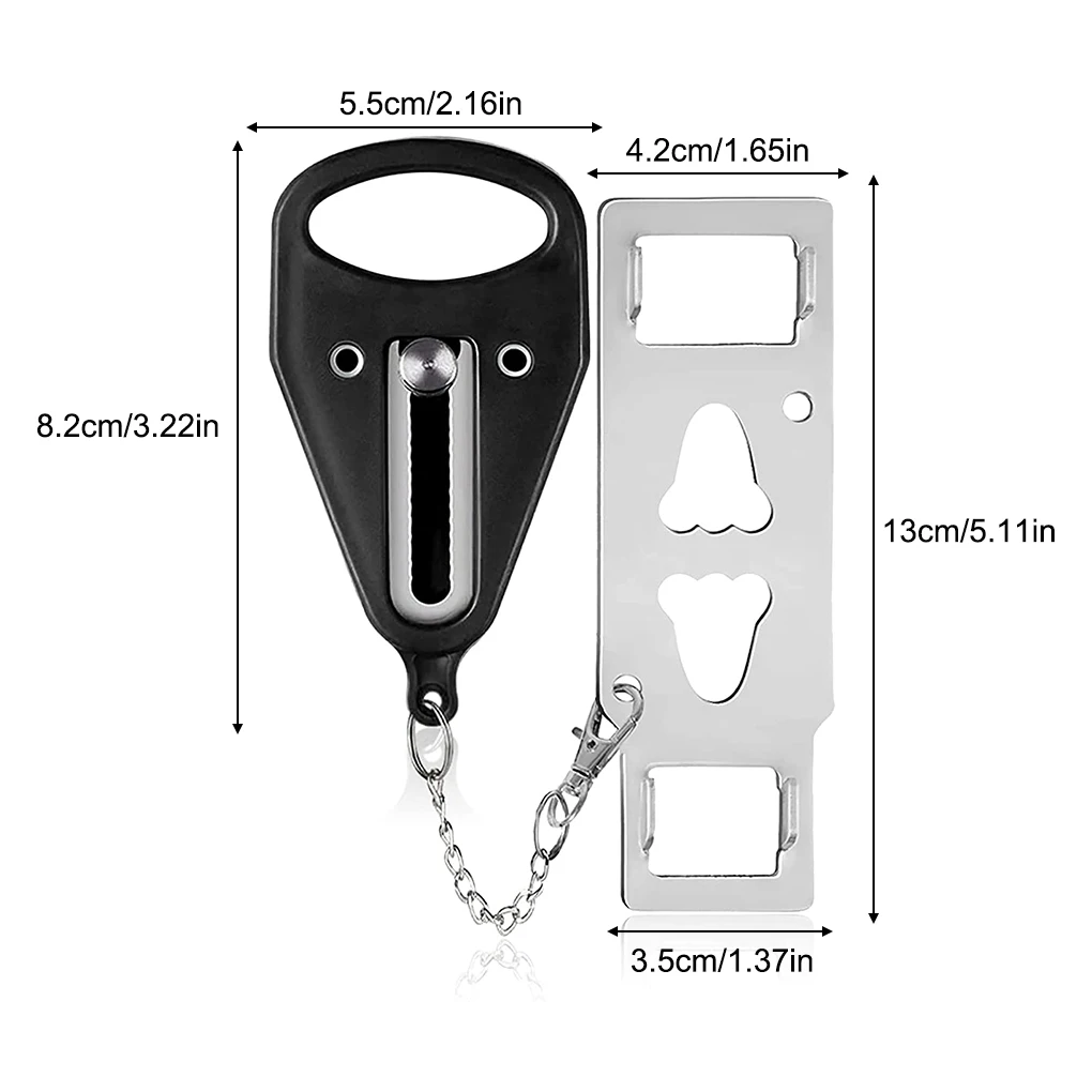 Portable Door Lock Safety Latch Metal Lock Home Room Hotel Anti Theft Security Lock Travel Accommodation Door Safety Lock