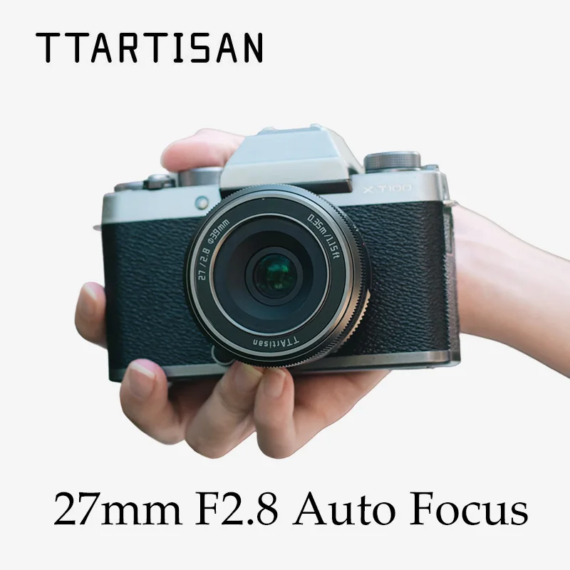 

Объектив TTArtisan Auto Focus 27mm F2.8 для камер Fuji X, Fujifilm XF, Sony E, Nikon Z, с креплением STM, для APS-C, с технологией Eye perception, для XA7, XT100