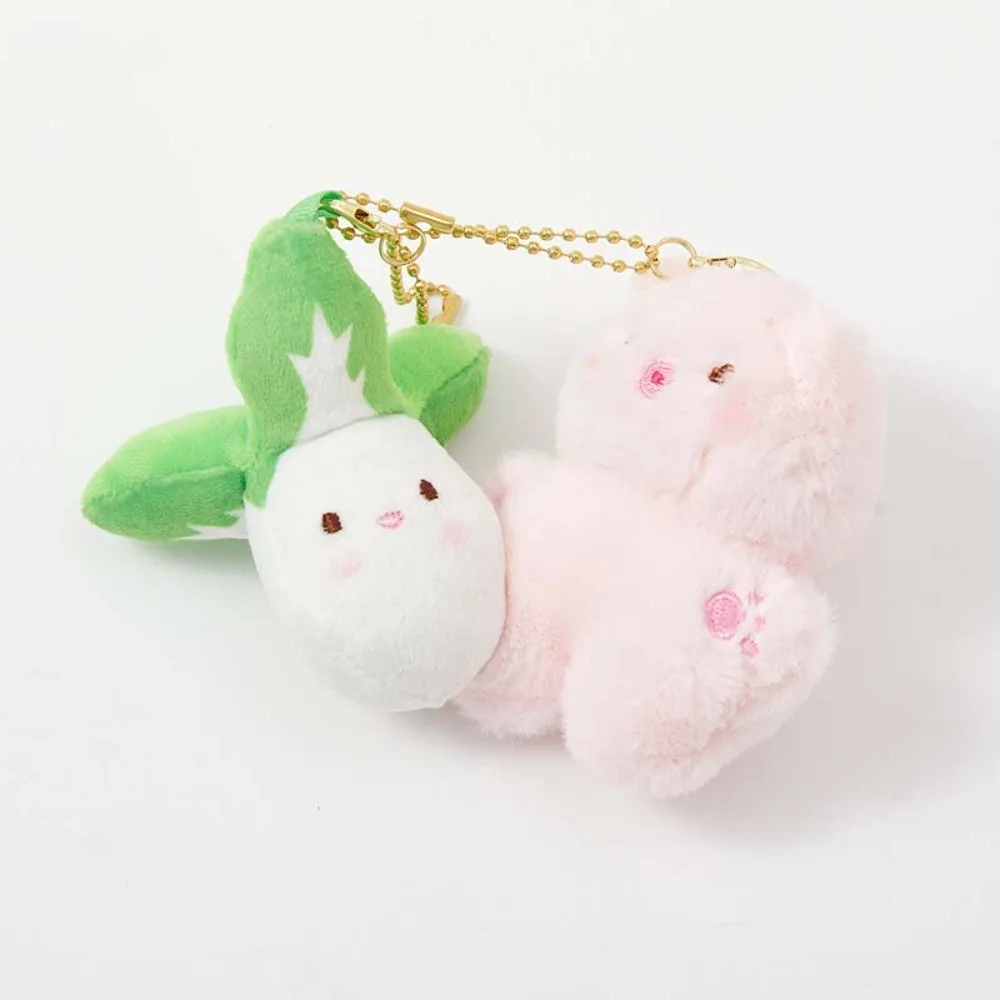 2pcs/set Bee Magnetic Otter Keychain Dog Panda Cartoon Couple Pendants Bear Mental Plush Animal Key Buckle Friends view 4