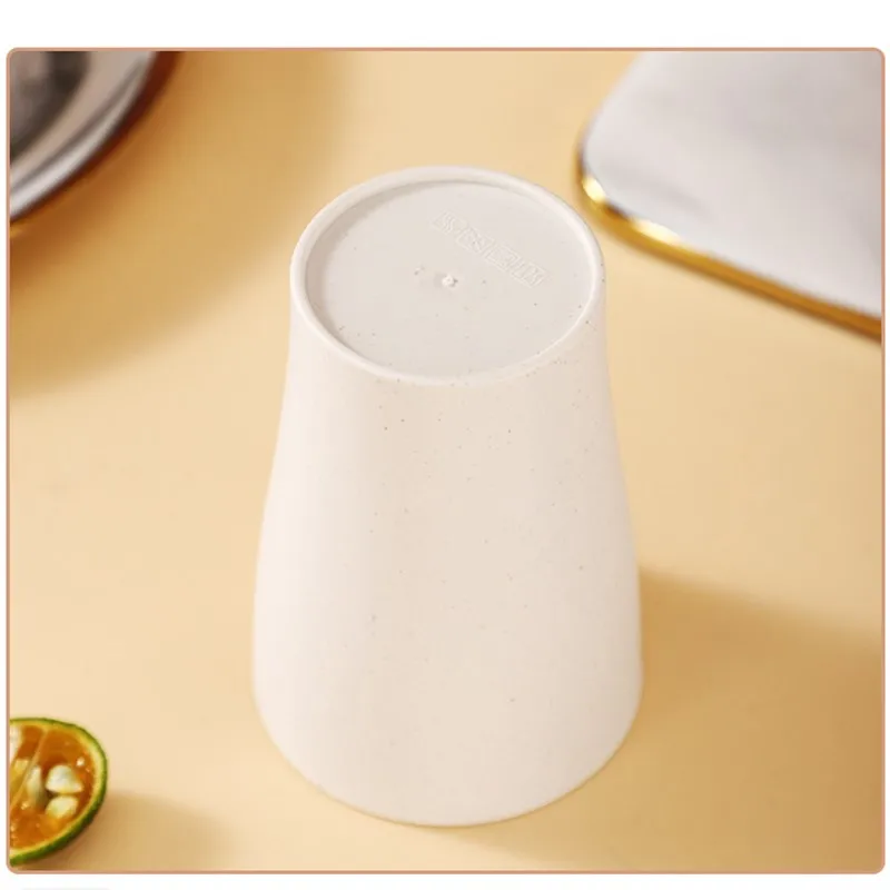 400ml Multi Color Wheat Straw Household Drinking Cup Children's Plastic Mouthwash Simple Anti Drop Drinking Toothbrush Cup E2