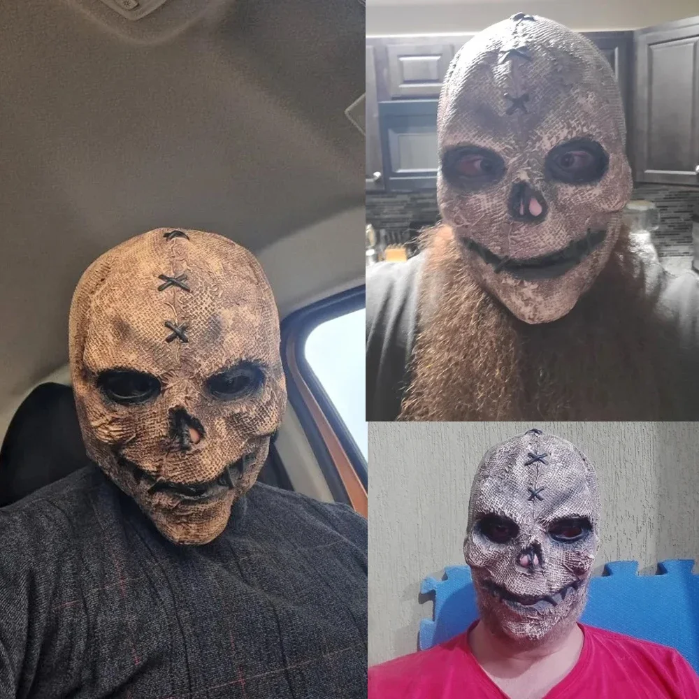 Halloween Horror Killer Maschera con teschio Cosplay Scheletro spaventoso Casa stregata Bar all'aperto Casco in lattice Puntelli per costumi da festa di Halloween