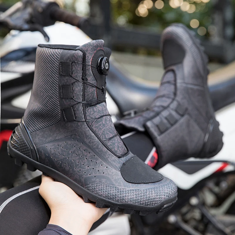 

Motorcycle protective boot breathable men four season high top anti slip wear-resistant off-road comfortable casual riding shoes