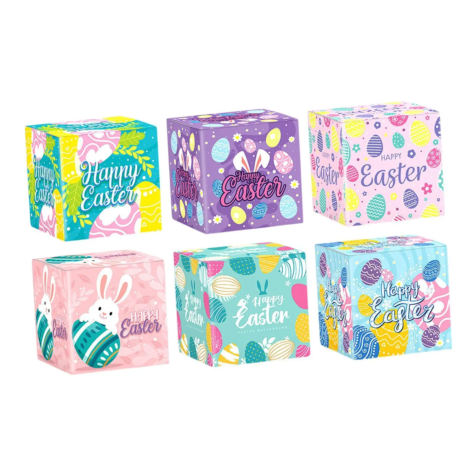 Easter Bunny Candy Boxes Colorful Gift Container Multifunctional Sweet Box for Easter Family Gathering