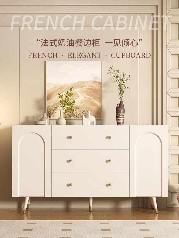 Cream wind luxury sideboard kitchen cabinet living room modern minimalist tea cabinet wine cabinet sideboard wall locker.