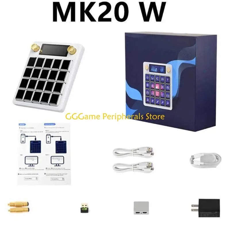 U55B Programmable Mechanical Keyboard 0.85inch LCD Screen with 2.8inch Secondary