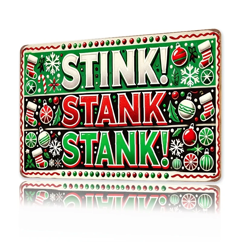 Room Decor  Festive Iron Metal Sign 