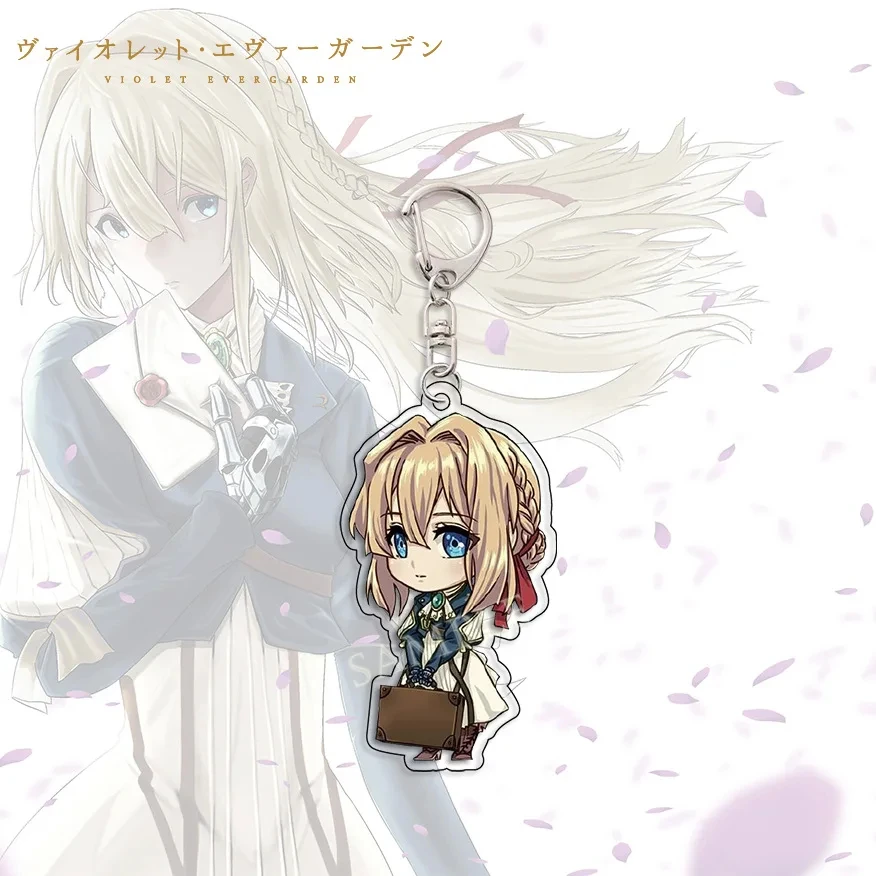 Violet Evergarden‌ Anime Acrylic Keychain Jewelry Friends Key Chain Related Products Cultural Creativity Friends Gift Bag Charm