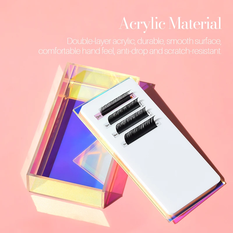 LashLady Colorful Storage Box Eyelash Extensions Acrylic  Eye Lash Tile Dust-proof Cover Beauty Makeup Tools Eyelash storage