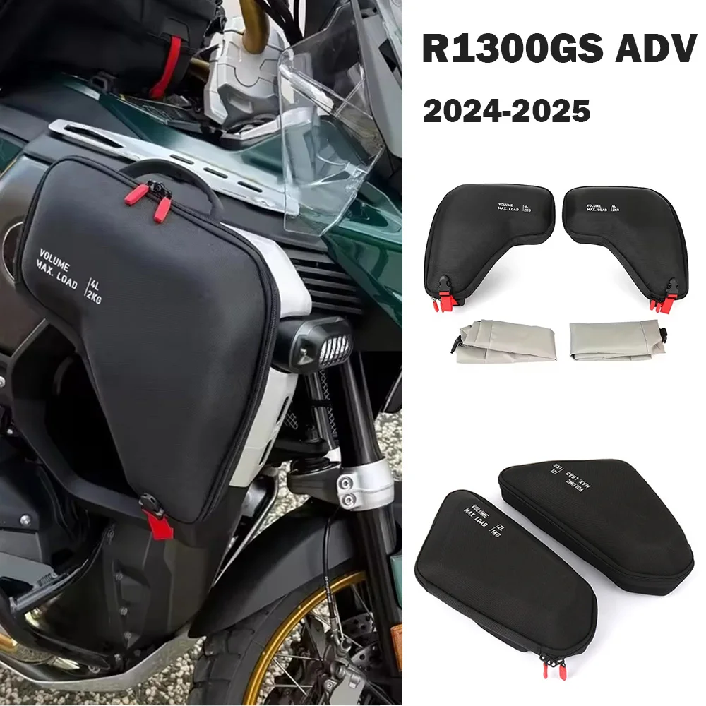 

New For BMW R1300GS Adventure R 1300 GS ADV 2024 2025 Motorcycle Fuel Tank Bag 4L Radiator Side Bags 2L Frame Storage Saddlebag