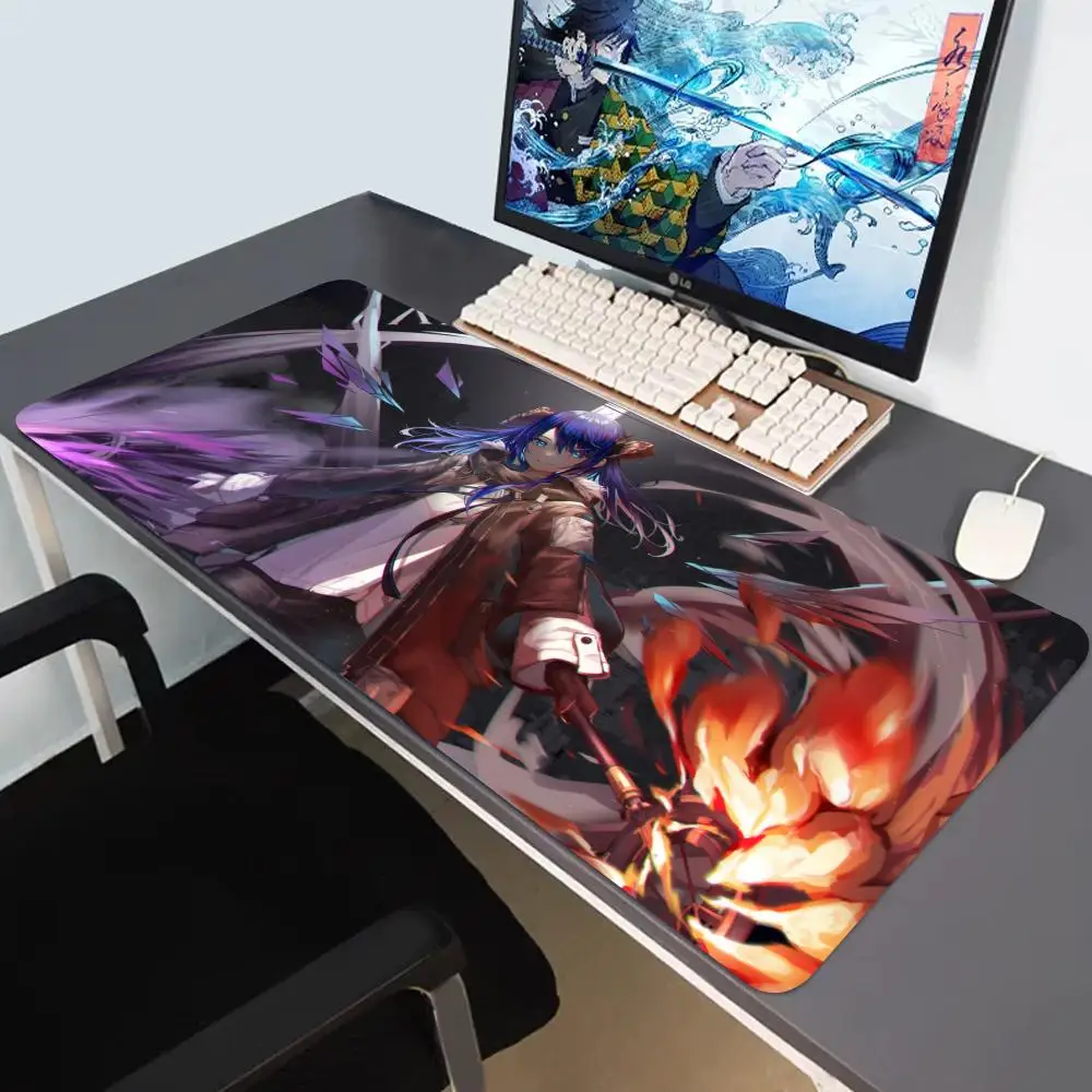 

Arknights Gabinete Mostima Mouse Pad Gamer HD New Mousepad XXL Large Desk Mats Natural Rubber Soft Computer Table Mat 90x40