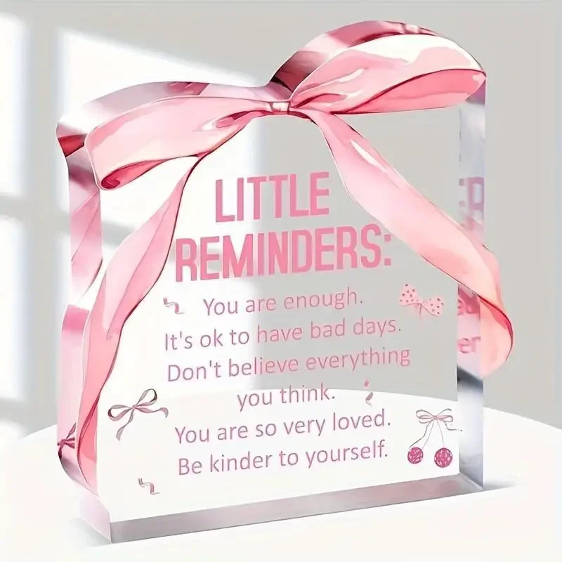 Bow Acrylic Desk Sign 