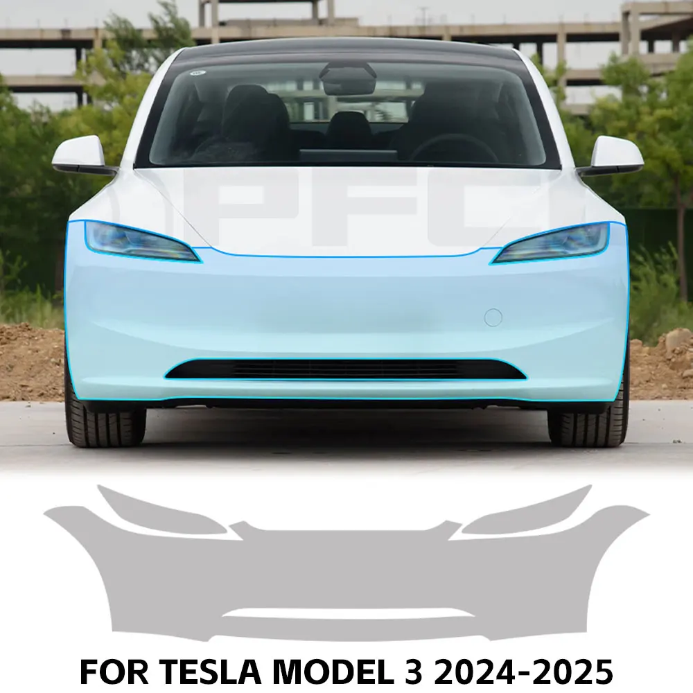 

For Tesla Model 3 Highland 2024 2025 Performance 9Mil TPU Paint Protection Film Pre-cut PPF Clear Bra Car Body Anti-Scratch Kit