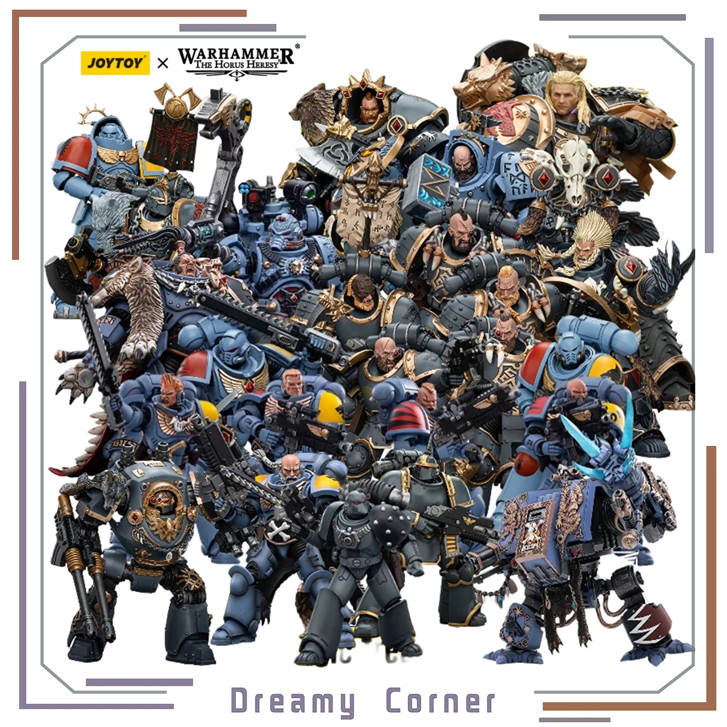 JOYTOY Warhammer 40K Space Wolves Game Edition Legion Praetor Arjac Rockfist Ragnar Sigyrr Stoneshield Grey SP Huscarl Spielzeug