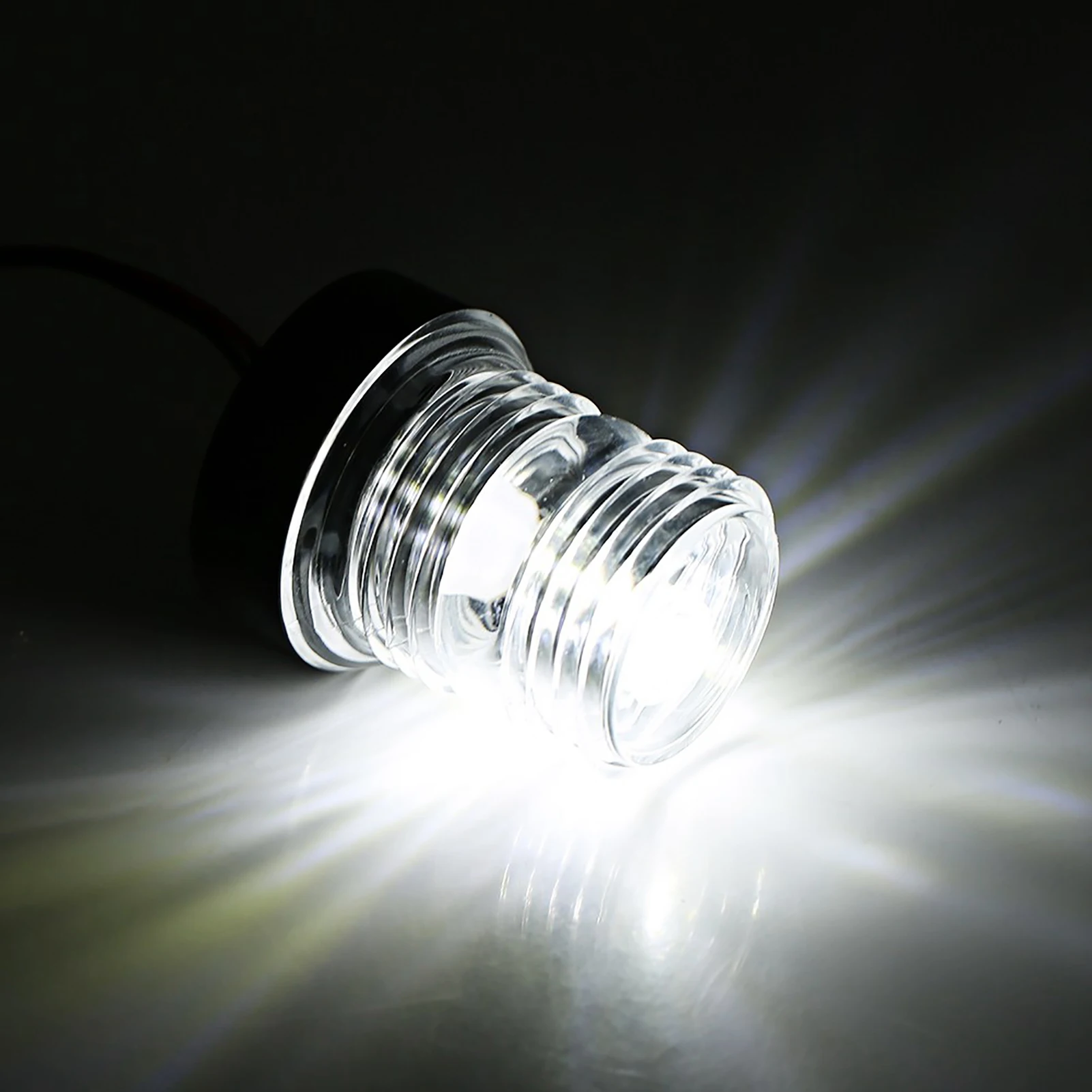 مرساة بحرية LED مقاومة للماء ، ملاحة لليخوت والقوارب ، مستديرة بالكامل ، شهيرة ، بيضاء ، 12 فولت