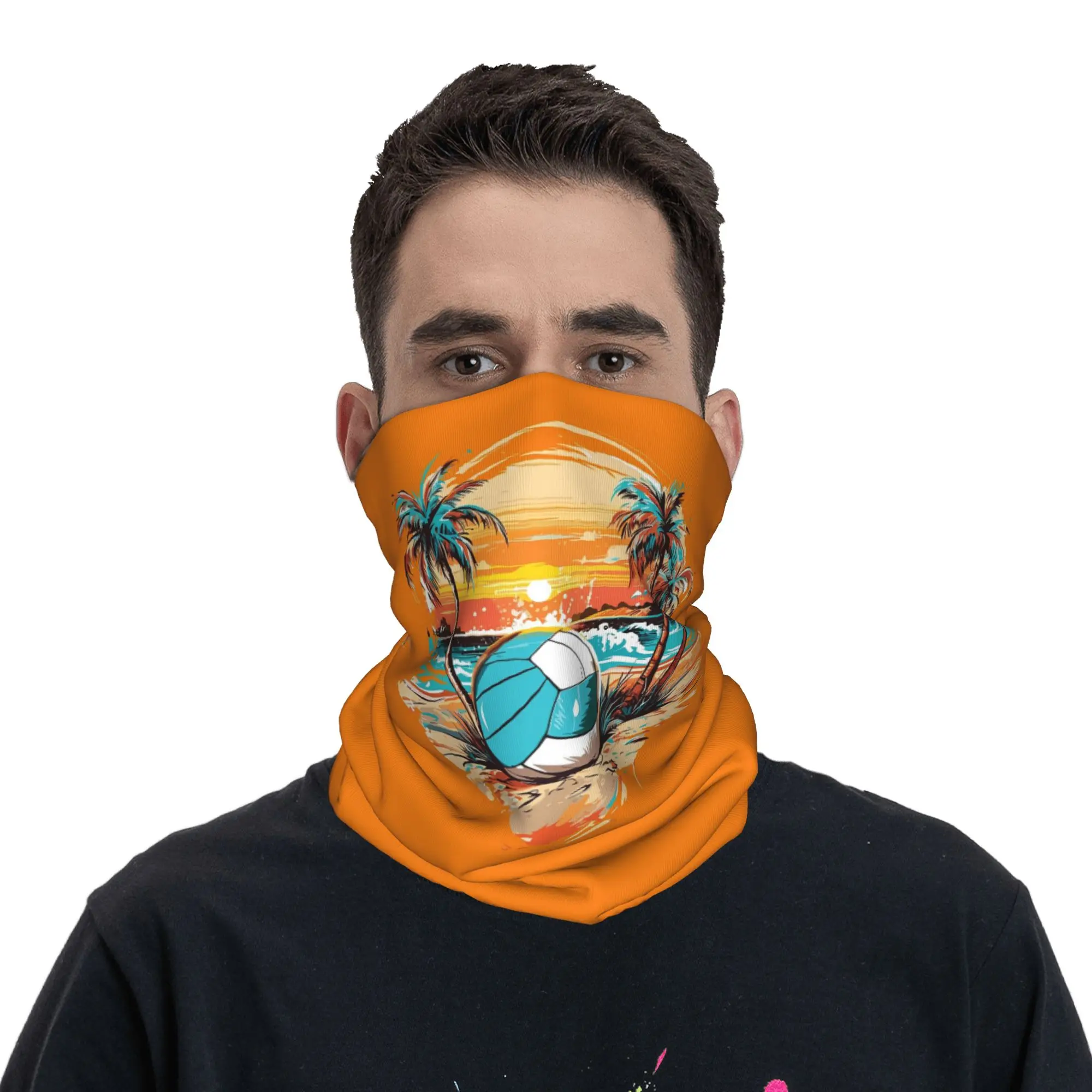 

Бандана для пляжного волейбола, накидка на шею, шарф с принтом, повязка на голову для езды на велосипеде, для мужчин и женщин, для взрослых, моющаяся