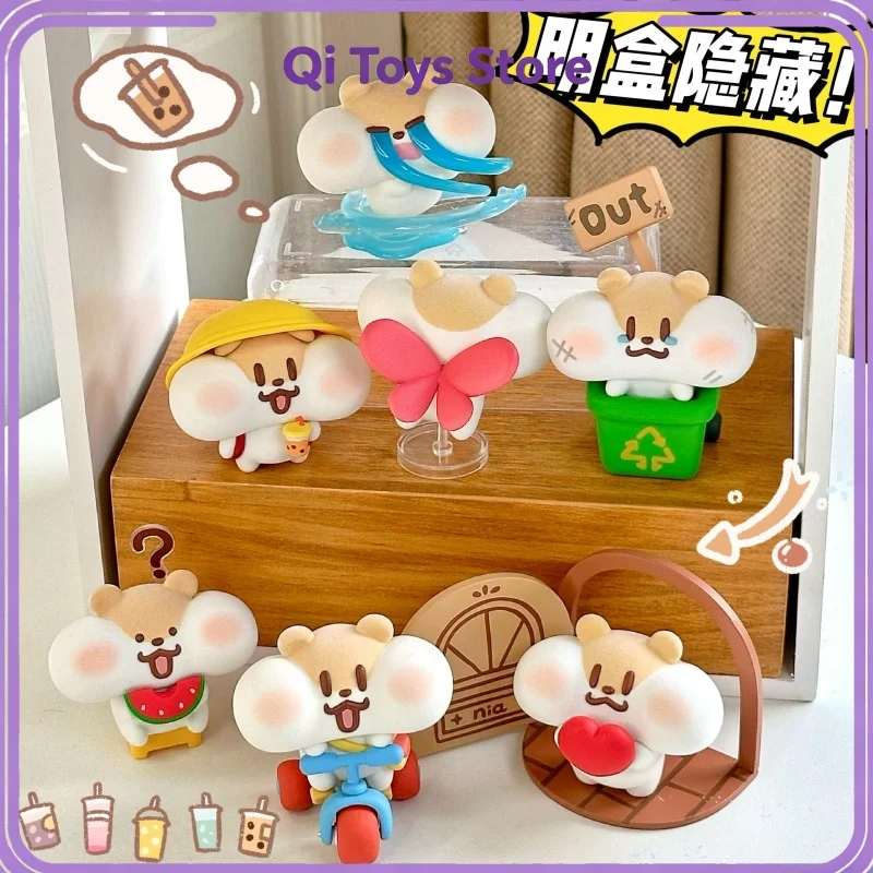 

In Stock Plzdot Milk Tea Mouse Frozen Moment ‌Sticker Series Mini Blind Box Desktop Decor Kawaii Milk Tea Mouse Mystery Box Gift