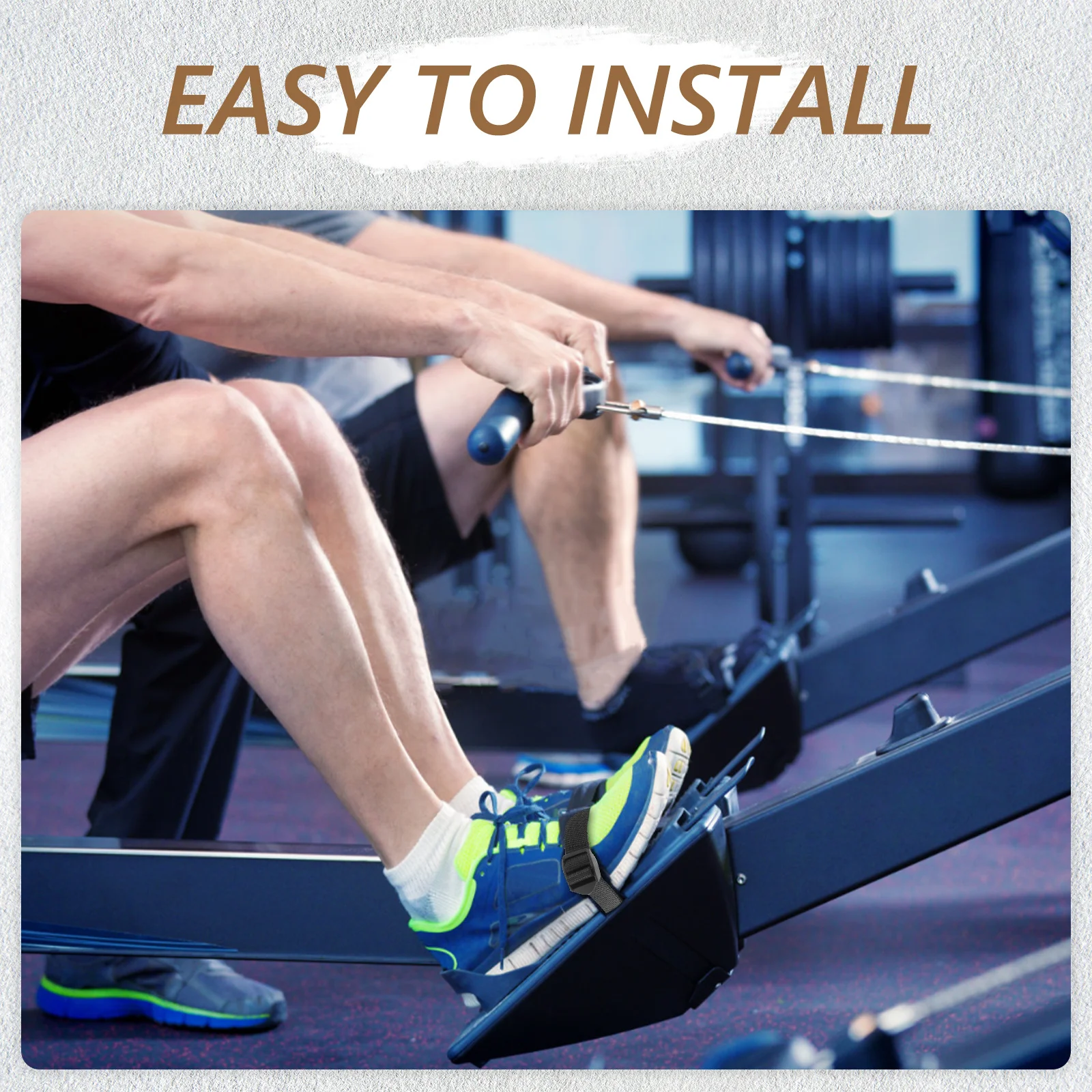 

2Pcs Sturdy Nylon Rowing Machine Foot Straps Easy Install Adjustable Buckle Home Gym Fitness Workout Equipment
