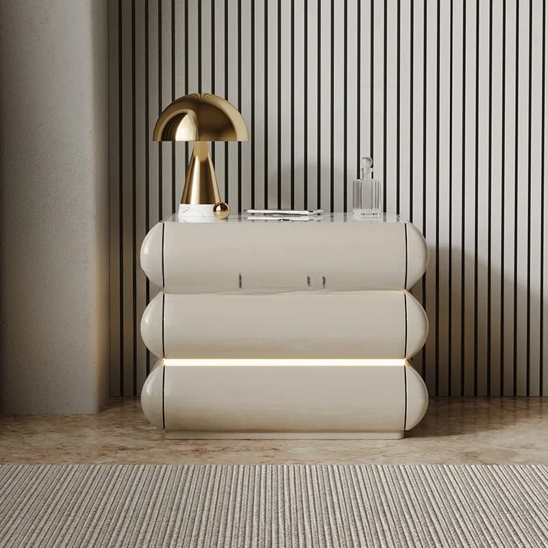 Complete Small Bedside Tables Smart Drawers Wooden Storage Bedside Tables Modern Dresser Mesita De Noche Furniture for Room