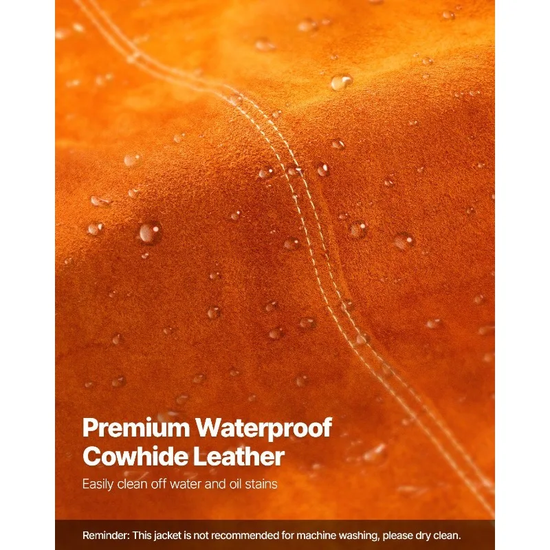 Flammfeste Schweißerjacke, robuste Schweißsicherheitsjacke aus Leder, Größe M