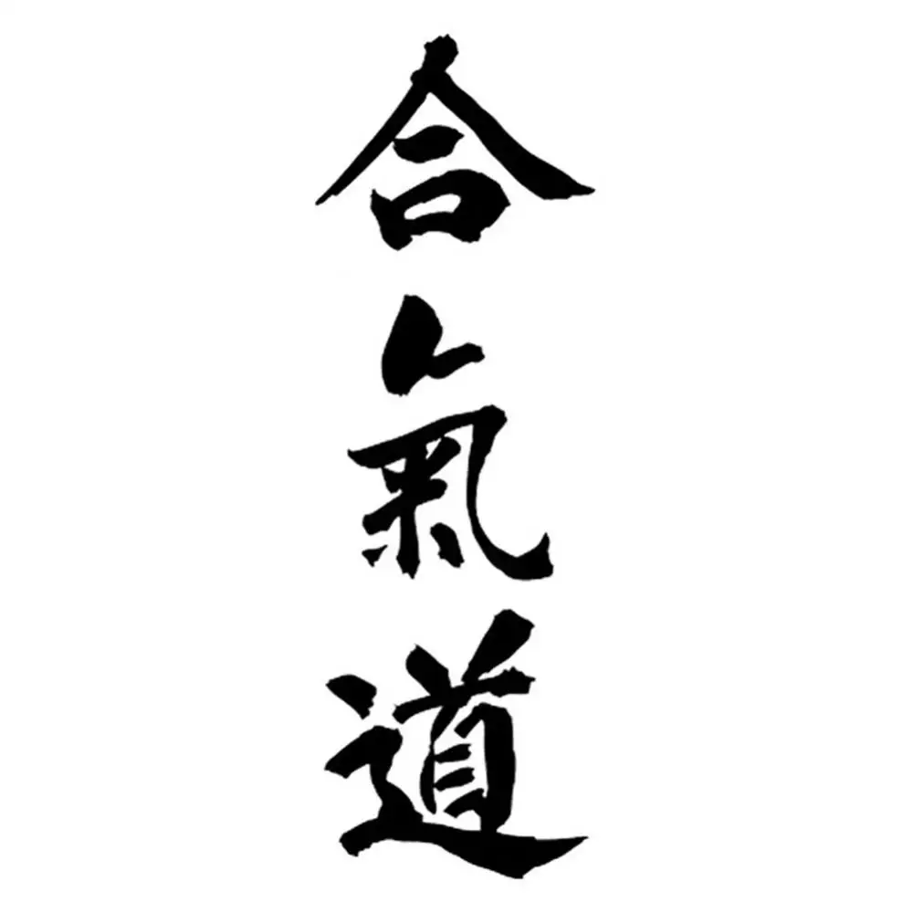 Car Sticker Aikido Japanese Letter Printed Durable Waterproof Vehicle Decor Sticker Japan Decal