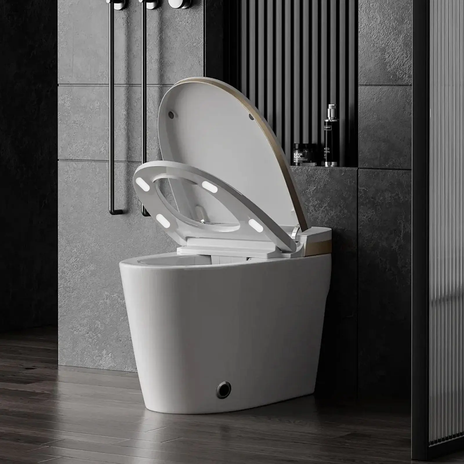 

8Pcs Toilet Seat Bumpers for Bidet - Easy Install Washable Lid Pads Modern Design Bathroom Accessories Long-Lasting Impact