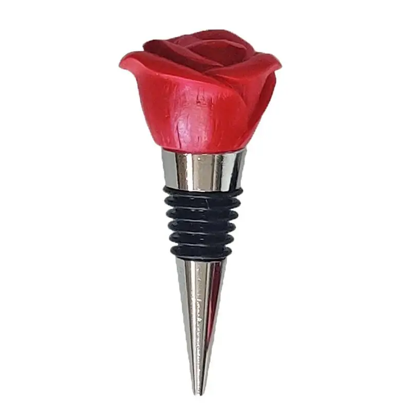 

Wine Bottle Stopper Wedding Party Valentine Wine Bottle Decor Decorative Bottle Stoppers Creative Simulation Red Lips Rose Wine