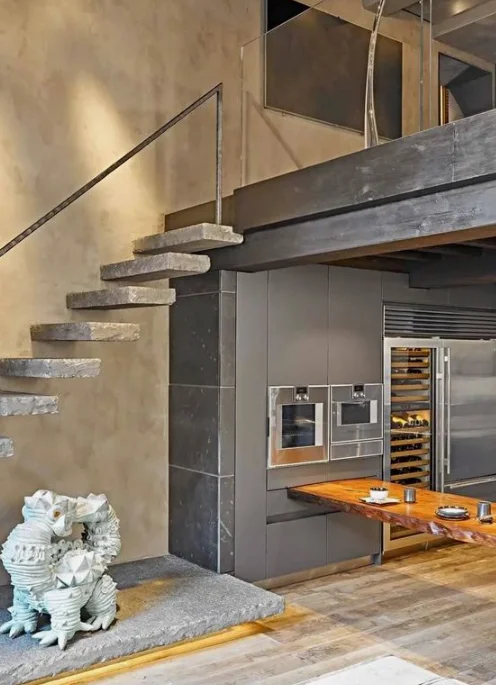 Customization Innovative Safety Style Stair Treads and Railing Designs Allure Stacked Floating Stairs for Apartment Use