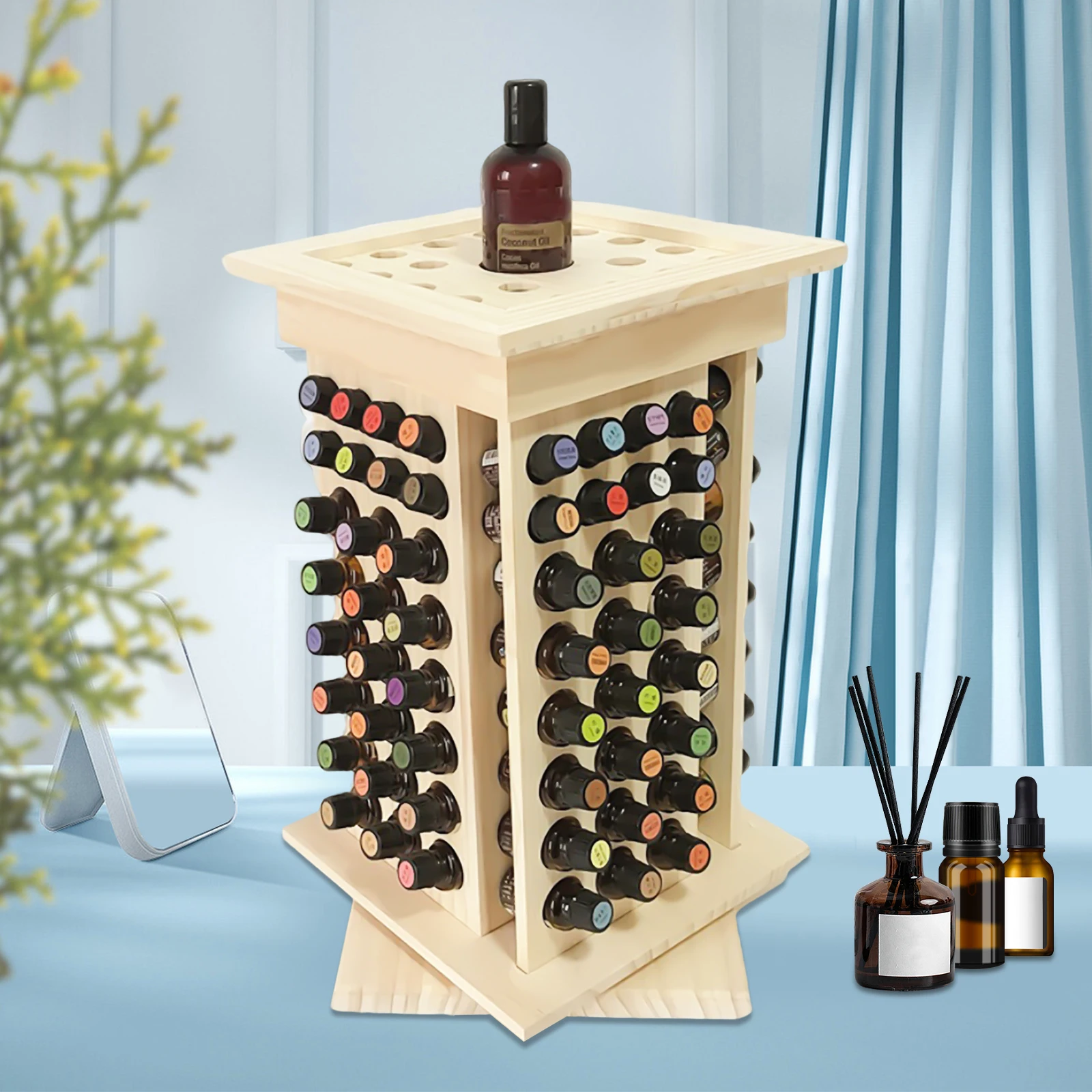 

Concave Surface Of Kong Essential Oil Display Rack Essential Oil Display Rack Wooden Essential Oil Holder To Hold Bottles