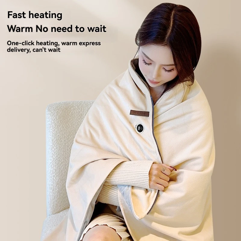 New USB Car Outdoor Camping Office Heating Blanket Washable Warm Body Heating Blanket Shawl