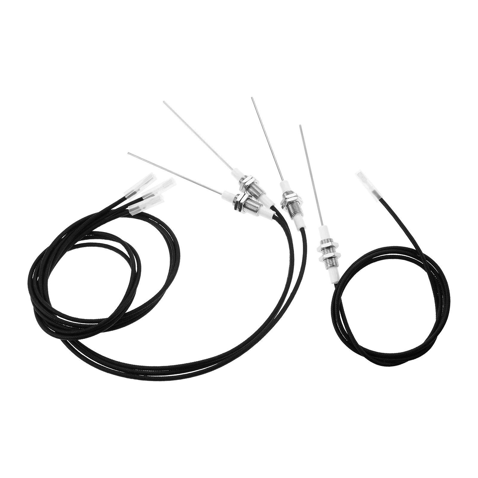 4Pcs Spark Igniter Flame Sensor with M10 Threaded Ceramic Electrode Ignition Plug Wire 36