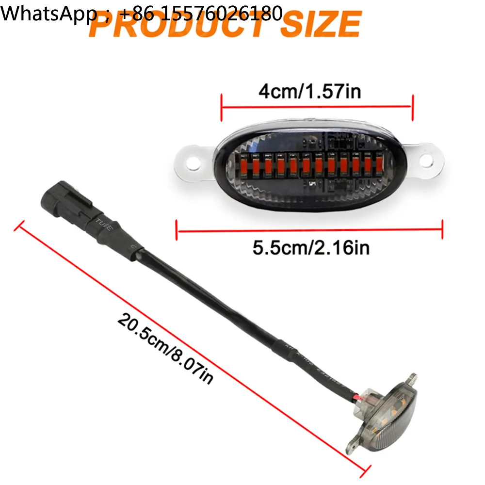 Universal Smoked Lens Amber / White LED Car Front Grille Clearance Marker Light assemblies w/ Wiring Harness Kit For Truck SUV