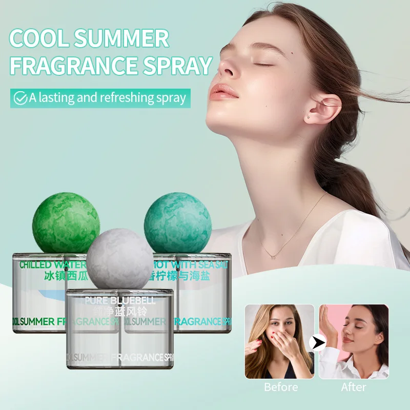 Nowy Perfumowany Spray Blue Wind Chime Arbuz Cytryna i Sól Morska Oryginalny Długotrwały Zapach Lekki Perfumowany Spray dla Kobiet